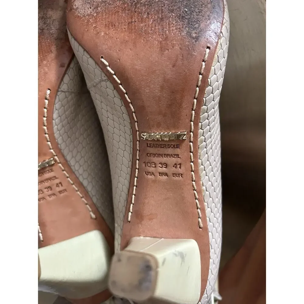 SCHUTZ embossed leather